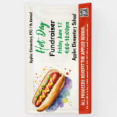 Hot Dog Fundraiser PTO PTA Kerk Banner (Verticaal)