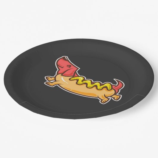 Hot Dog-Funny dog Papieren Bordje (Gekanteld)