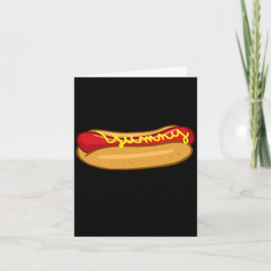 Hot dog funny hot dog lover performance kaart (Voorkant)
