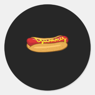 Hot dog funny hot dog lover performance ronde sticker