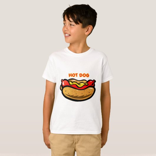 Hot Dog Funny kinder tshirts (Voorkant volledig)