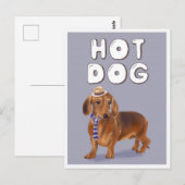Hot Dog Funny Teckel Word Pun Briefkaart (Voorkant / Achterkant)