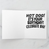 HOT DOG GIANT MAN RETRO BIRTHDAY FUNNY CARD KAART (Binnen)