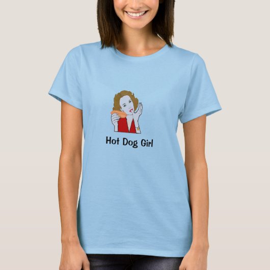 Hot Dog Girl-Shirt T-shirt (Voorkant)