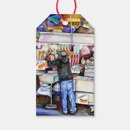 Hot Dog God, New York City Cadeaulabel (Voorkant)