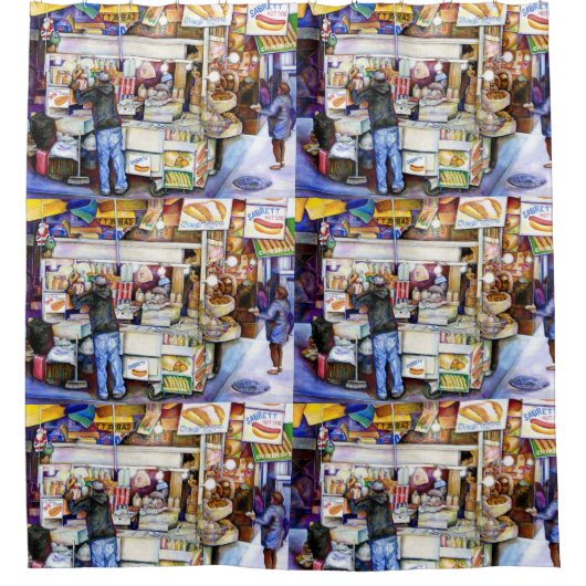 Hot Dog God, New York City Douchegordijn (Voorkant)