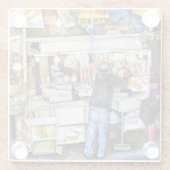 Hot Dog God, New York City Glazen Onderzetter (Achterkant)