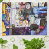 Hot Dog God, New York City Theedoek (Gevouwen)