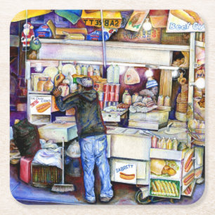 Hot Dog God, New York Kartonnen Onderzetters