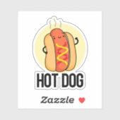Hot Dog Grappige Snack Pun Sticker (Vel)