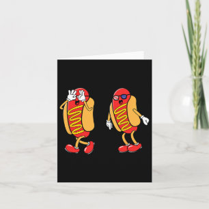 Hot Dog Griddy Dance Hotdog 4th of July Jongens Ki Kaart
