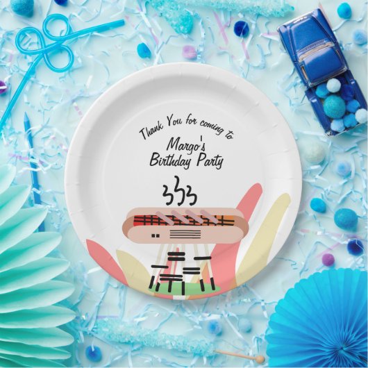 Hot Dog Grilling Birthday Party Cookout Papieren Bordje (Feest)