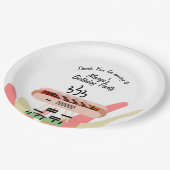 Hot Dog Grilling Birthday Party Cookout Papieren Bordje (Gekanteld)