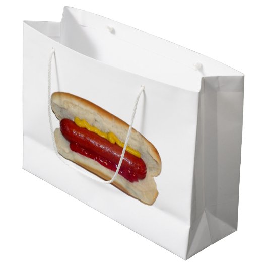 Hot Dog Groot Cadeauzakje (Voorkant Gekanteld)