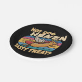 Hot Dog Heaven Papieren Bordje (Gekanteld)