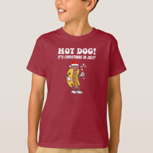 Hot Dog Het is Kerstmis in juli Schattige Grappig T-shirt