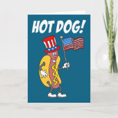 Hot Dog Het is Onafhankelijkheidsdag 4 juli Kaart (Voorkant)