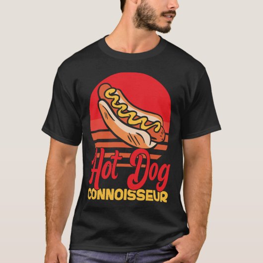 Hot Dog Hot Dog Connaisseur Retro T-shirt (Voorkant)