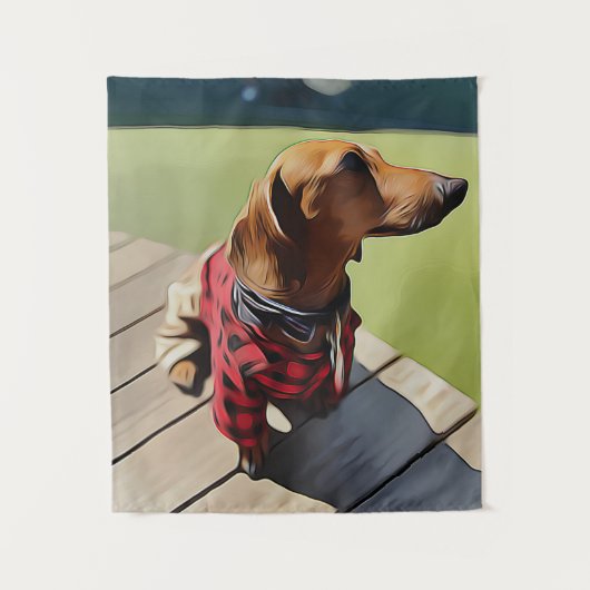 Hot Dog Hot Eigenaar Wandkleed (Voorkant)