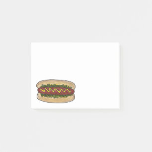 Hot Dog Hotdog met Mustard Relish Foodie Post its Post-it® Notes