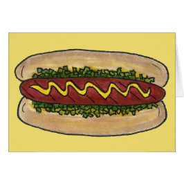 Hot Dog Hotdog Mosterd Relish Bun Picnic Cookout