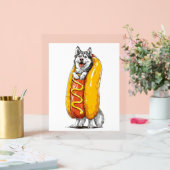 Hot Dog Husky - Grappig Eten Kostuum Acryl Bord (Huwelijk)