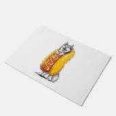 Hot Dog Husky - Grappig Eten Kostuum Deurmat (Schuin)