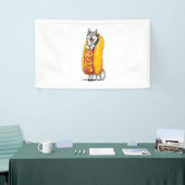 Hot Dog Husky - Grappig Eten Kostuum Spandoek (Beurs)