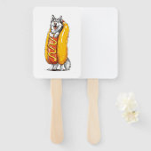 Hot Dog Husky � Grappige Voedsel Kostuum Handwaaier (Voorkant en achterkant)