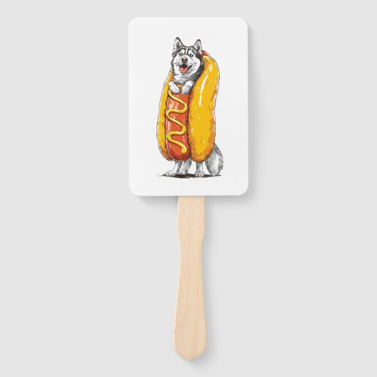 Hot Dog Husky � Grappige Voedsel Kostuum Handwaaier (Voorkant)