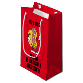 Hot Dog iemand met een verjaardag Klein Cadeauzakje (Voorkant Gekanteld)
