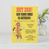 Hot Dog iemand reageert op de uitnodiging van BBQ (Staand voorkant)