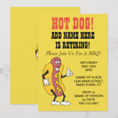 Hot Dog iemand reageert op de uitnodiging van BBQ (Voorkant / Achterkant)