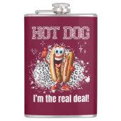 Hot Dog! Ik ben de echte deal Heupfles (Voorkant)