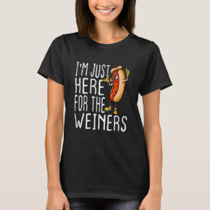 Hot Dog Ik ben hier alleen voor de Wieners worst 1 T-shirt