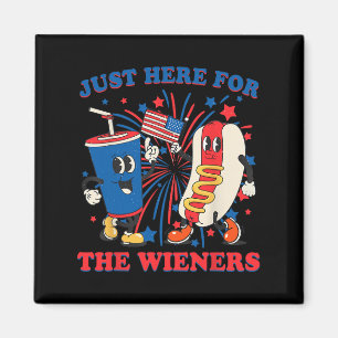 Hot Dog Ik ben hier voor de Wieners 4 juli Magneet