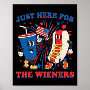Hot Dog Ik ben hier voor de Wieners 4 juli Poster