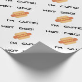 Hot Dog I'm Cute Cadeaupapier (Hoek)