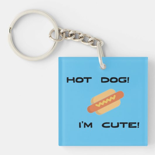 Hot Dog I'm Cute Sleutelhanger (voorkant)