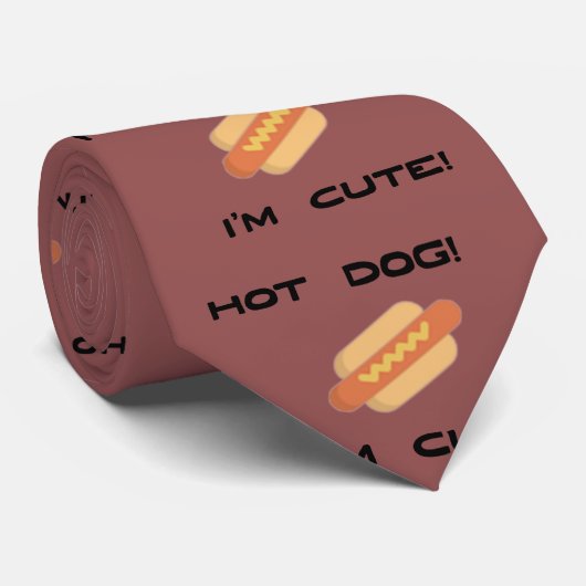 Hot Dog I'm Cute Stropdas (Opgerold)
