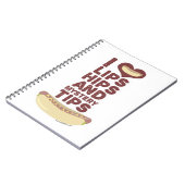 Hot Dog Ingredient Love Funny Slogan Art Notitieboek (Linkerzijde)