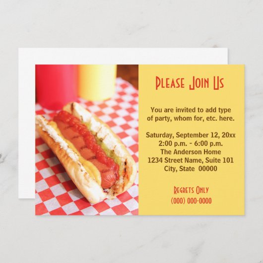 Hot-dog-injecties Kaart (Voorkant / Achterkant)