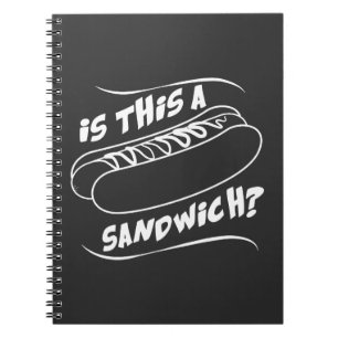 Hot Dog is een broodje - grappig snel eten Notitieboek