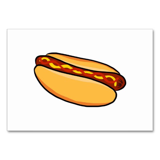 Hot-Dog Juicy Yummy Sause Warm Buns Art Kaart (Voorkant)