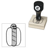 Hot Dog Karakter Rubberstempel (Gestempeld)