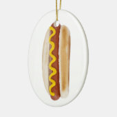 Hot Dog Keramisch Ornament (Links)