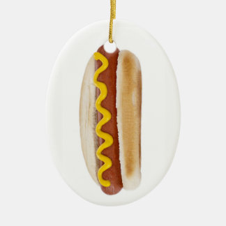 Hot Dog Keramisch Ornament
