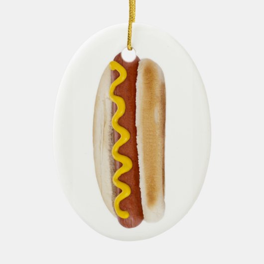 Hot Dog Keramisch Ornament (Voorkant)