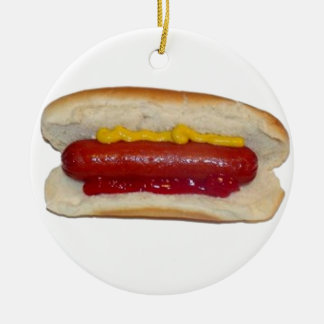Hot Dog Keramisch Ornament