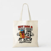 Hot Dog & koud bier Tote Bag (Achterkant)